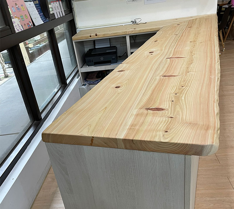 日本檜木櫃枱桌