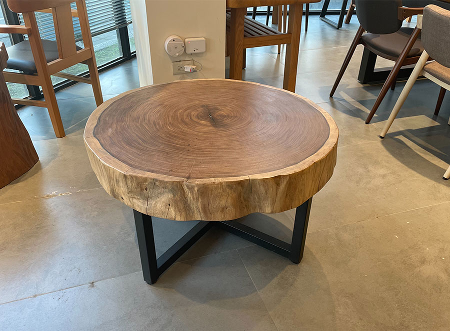 實木大板自然形圓桌