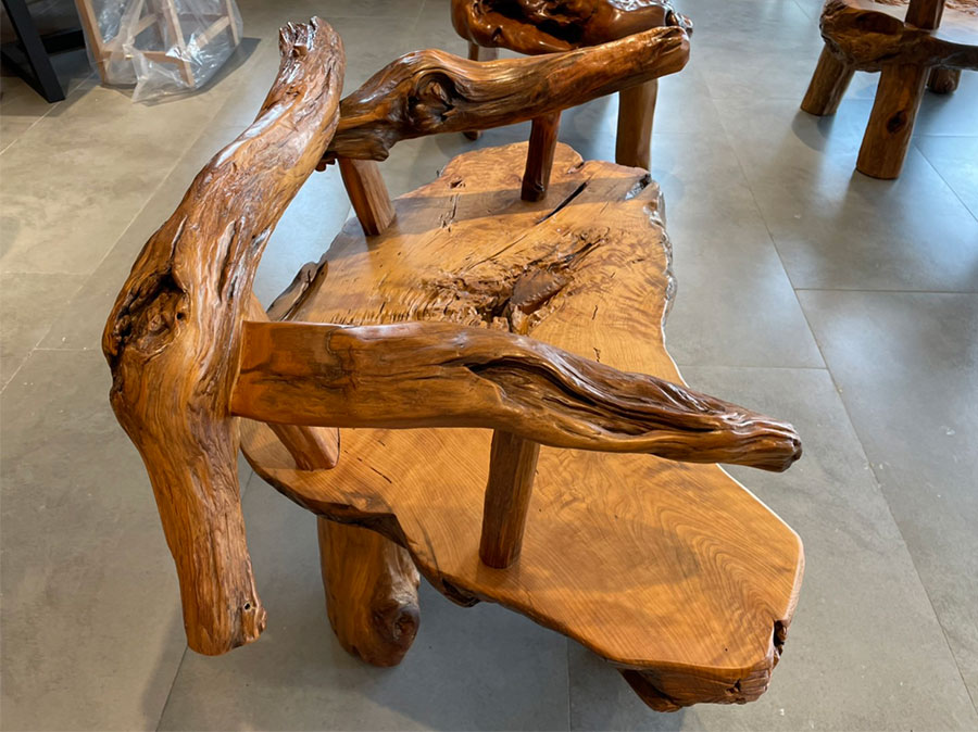 紅檜原木造型椅